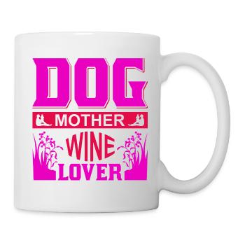 Chemise de maman de chien amoureuse du vin - Mug blanc - blanc - Droite