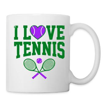 I Love Tennis London, un t-shirt stylé pour fan de tennis - Mug blanc - blanc - Droite