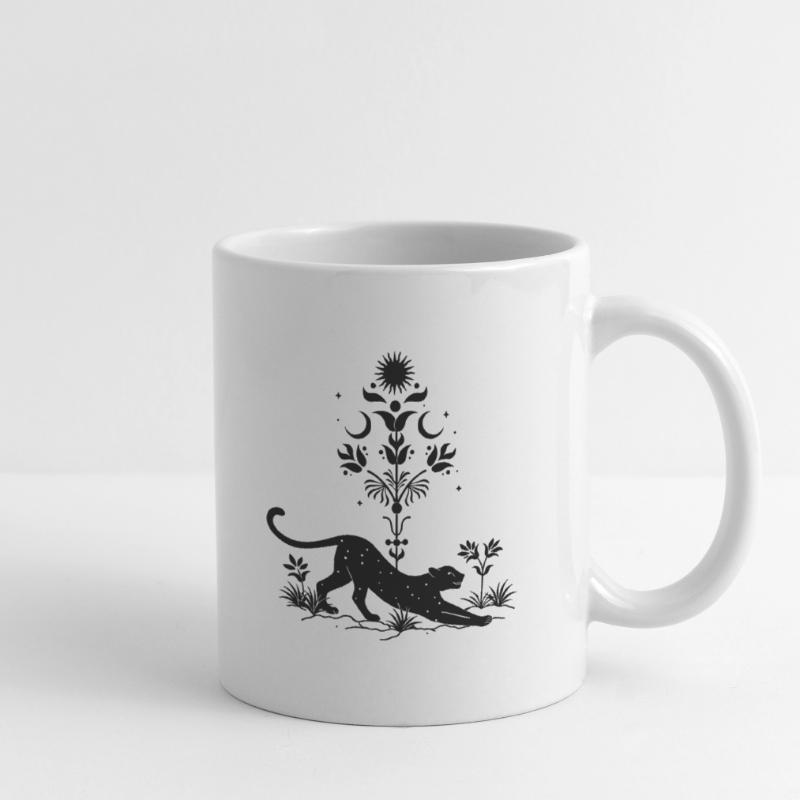 Cosmic Leopard Boho Tasse