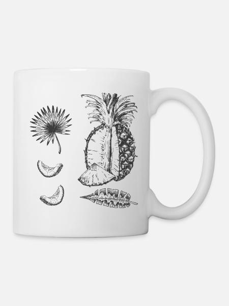  Ananas - Tasse - Weiß