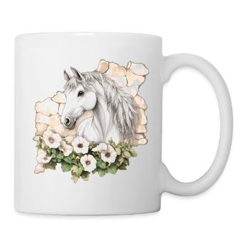 Pferd - Tasse - Weiß - Rechts
