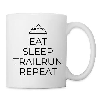 Trail Running Shirt Design - Eat - Sleep - Trailrun - Mug - white - Right