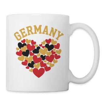 Germany Colors Heart Motif - Mug - white - Right