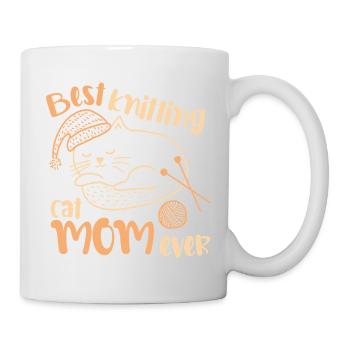 Meilleure maman de chat tricotée de tous les temps - Mug blanc - blanc - Droite