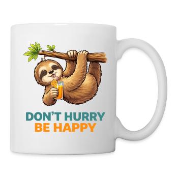 Paresseux relaxant Ne te presse pas - Mug blanc - blanc - Droite