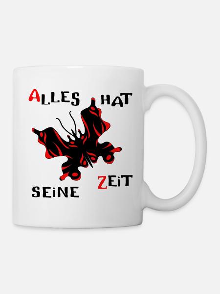 Schmetterling - Tasse - Weiß