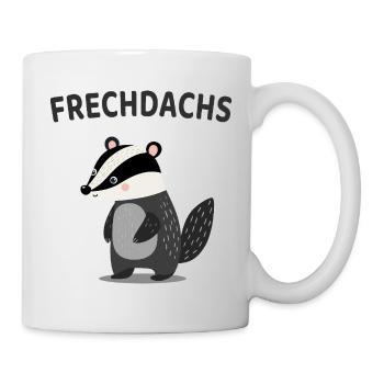 Frechdachs Lustiger Dachs Spruch - Tasse - Weiß - Rechts
