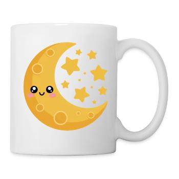 Mond und Sterne - Tasse - Weiß - Rechts