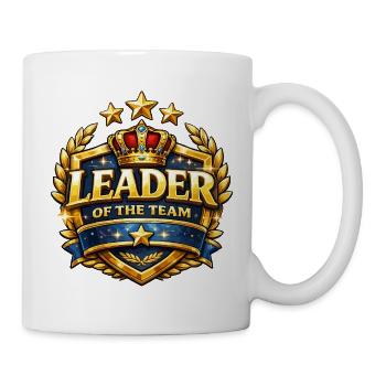 Leader of the Team Crown Badge - Mug - white - Right