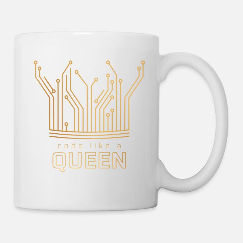 Code comme une reine - Mug blanc - blanc