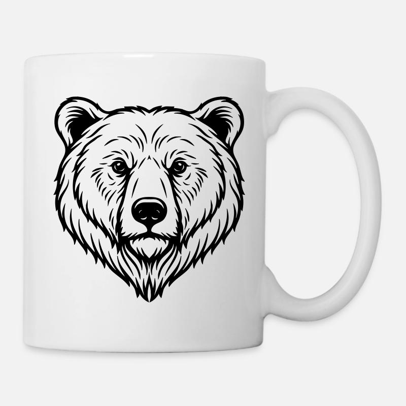 Illustration d’ours - Mug blanc - blanc