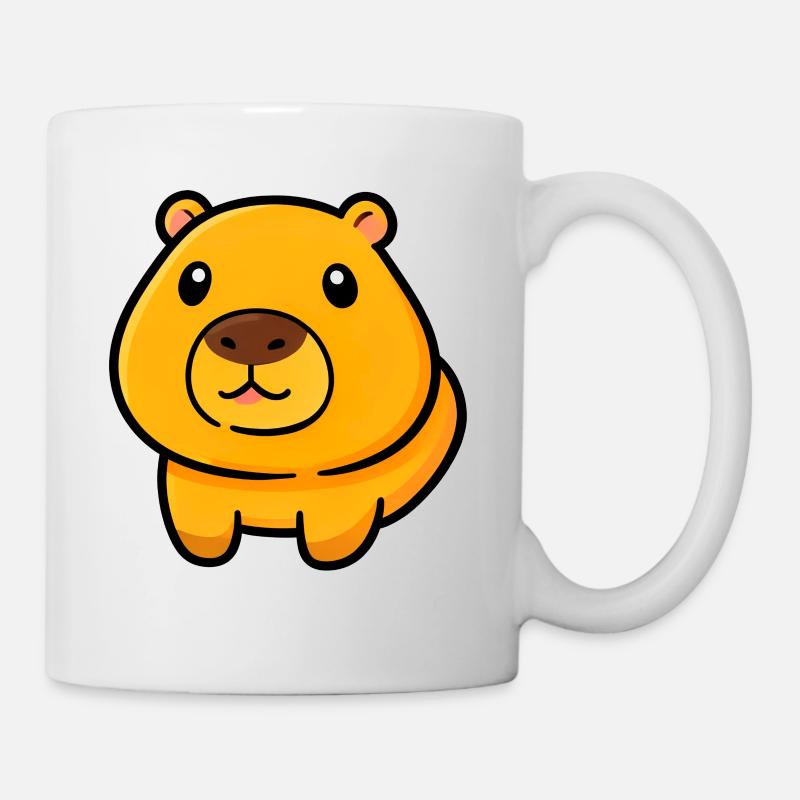 Illustration de la mascotte de l’ours potelé - Mug blanc - blanc