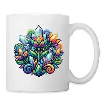 Fleurs magiques mécaniques en Mandala de cristal - Mug blanc - blanc - Droite