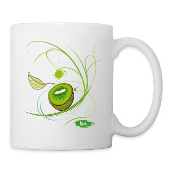 Kiwi  Obst - Tasse - Weiß - Rechts