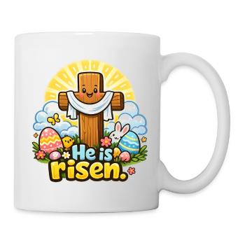 He is Risen Kawaii Cross - Mug - white - Right