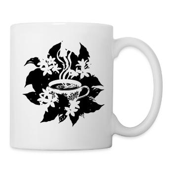 Élégante tasse de café Floral Botanical - Mug blanc - blanc - Droite