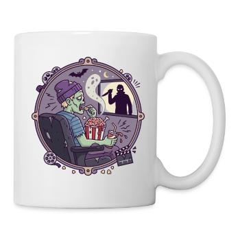Horror Kino Zombie Zuschauer Design - Tasse - Weiß - Rechts
