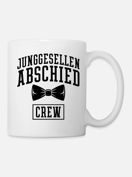 Junggesellenabschied Crew mit Fliege - Tasse - Weiß