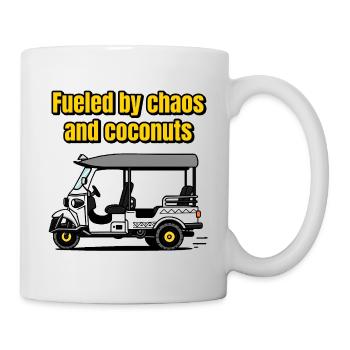 TukTuk Powered by Chaos and Coconuts - Mug - white - Right
