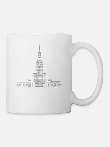 Warschauer Skyline-Turm - Tasse - Weiß