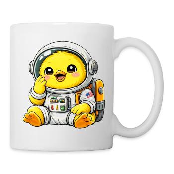 Poulet mignon, Astronaute, Exploratrice de l’Espace - Mug blanc - blanc - Droite