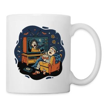 Horror Home Movie Night Fear Humor - Mug - white - Right
