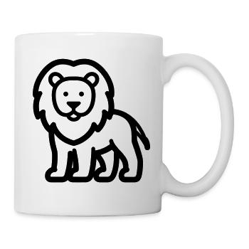 Löwe - Tasse - Weiß - Rechts