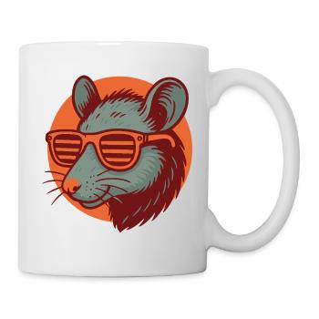 Rat with sunglasses - Mug - white - Right