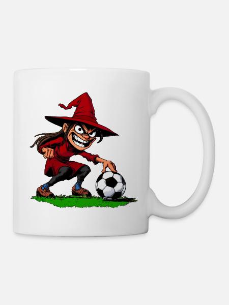 Hexe Fussballer - Tasse - Weiß