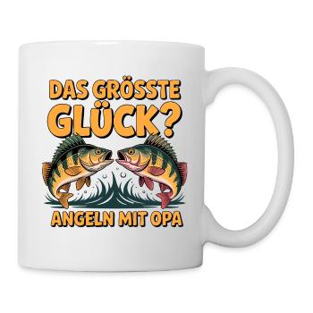 Opa Angler Geschenk - Tasse - Weiß - Rechts