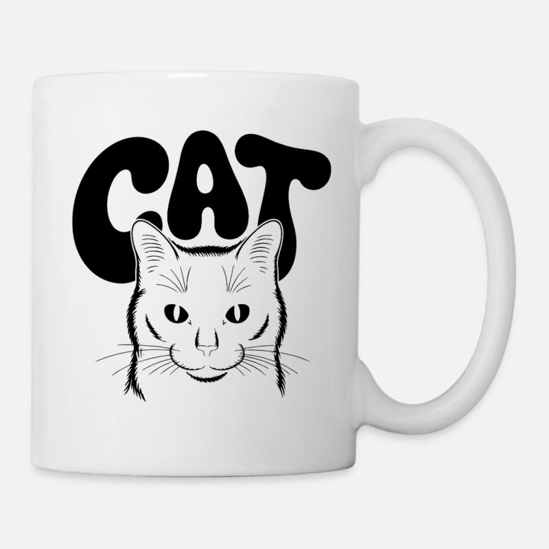 Cat logo for light backgrounds - Mug - white
