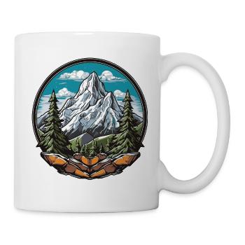 Rêve sommetal dans le panorama forestier - Mug blanc - blanc - Droite