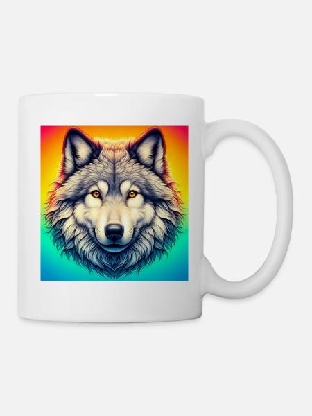 Wolf - Tasse - Weiß
