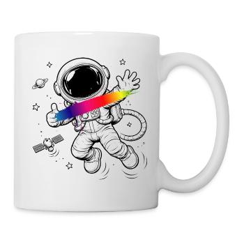 Astronaut Rainbow Splash Space Design - Mug - white - Right