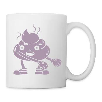Funny poop pile dancing - Mug - white - Right