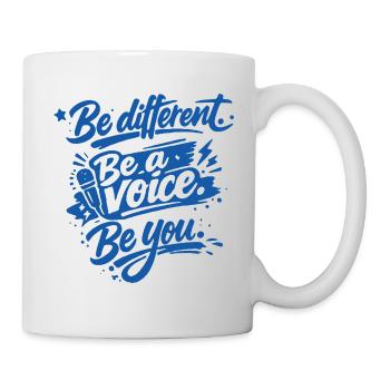 Être différent. Sois une voix. Sois toi-même. - Mug blanc - blanc - Droite