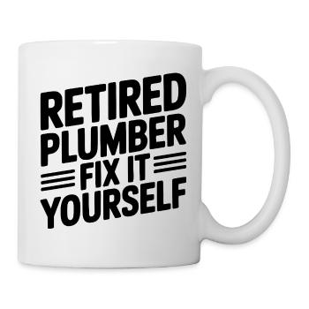 Plombier à la retraite Réparez ça vous-même - Mug blanc - blanc - Droite