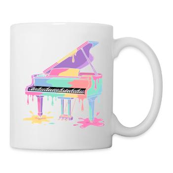 Klavier - Tasse - Weiß - Rechts