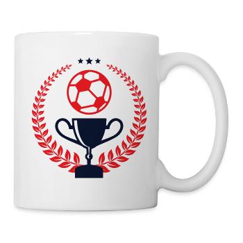 Trophée Football : La Couronne du Champion - Mug blanc - blanc - Droite