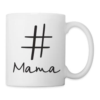 #Mama – Modern Hashtag Text Design - Mug - white - Right