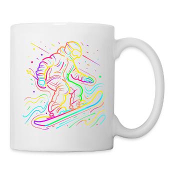 Snowboarder Retrowave - Mug - white - Right