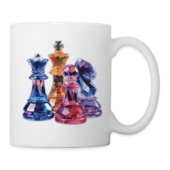Cadeau de figurines en cristal d’échecs pour hommes - Mug blanc - blanc - Droite