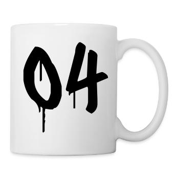 Number 04 Urban Graffiti Style - Mug - white - Right