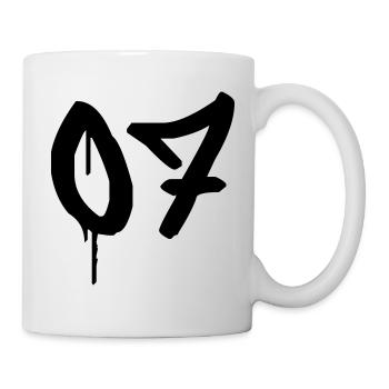 Number 07 Urban Graffiti Style - Mug - white - Right