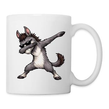 Dabbing Esel - Tasse - Weiß - Rechts