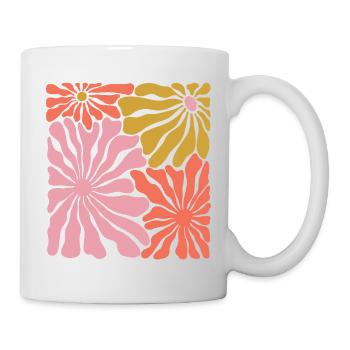 Spring Blossoms Pop Art Pattern - Mug - white - Right