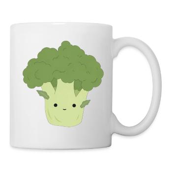 Ben Broccoli – Sweet Kawaii Vegetable Design - Mug blanc - blanc - Droite