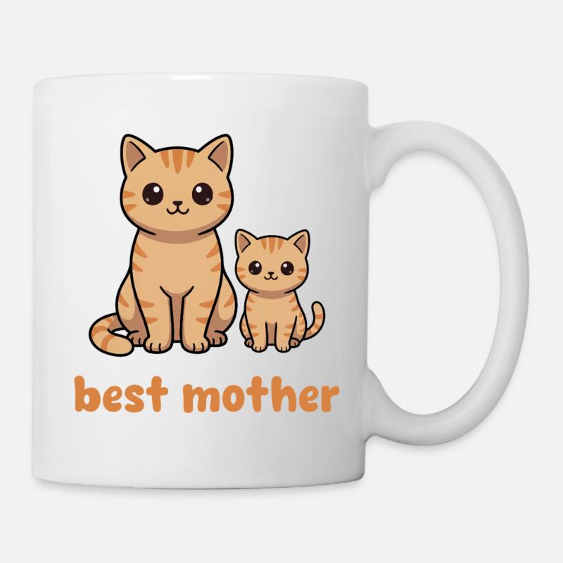 Duo de chats pour la fête des mères - Mug blanc - blanc