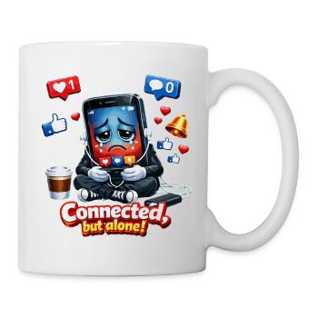 Connectés mais seuls - Mug blanc - blanc - Droite