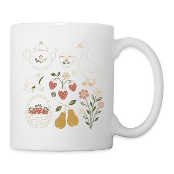 Douceur Champêtre: Nature and Vintage Tea - Mug - white - Right